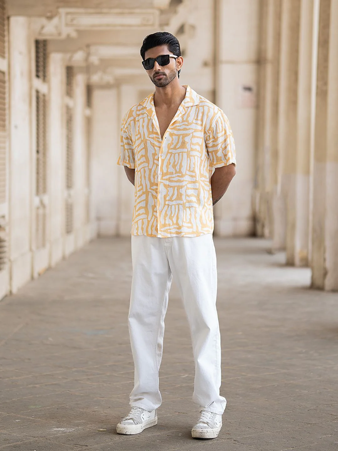 Powerlook Men Horizontal Stripes Opaque Printed Casual Shirt - Image 6
