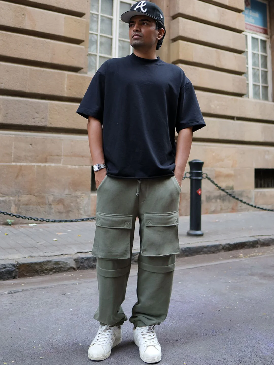 Powerlook Men Mid-Rise Cargo Track Pants - Image 5