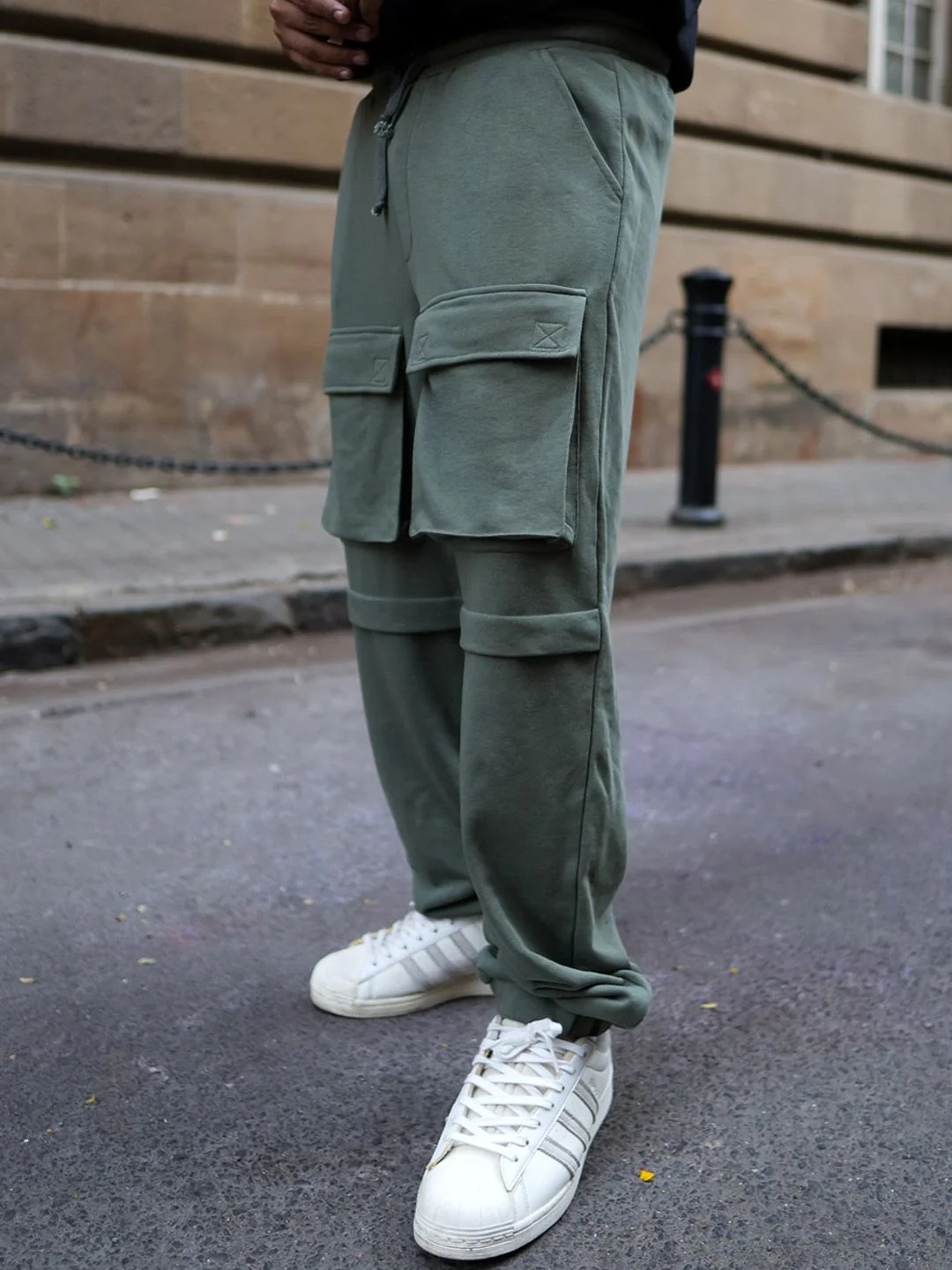 Powerlook Men Mid-Rise Cargo Track Pants - Image 8