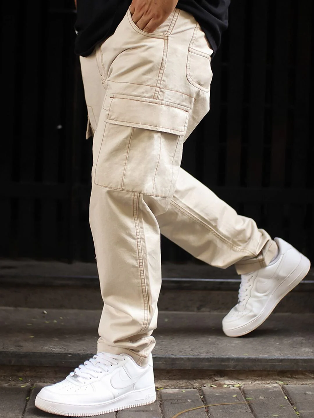 Powerlook Men Mid-Rise Regular Fit Cargos - Image 3