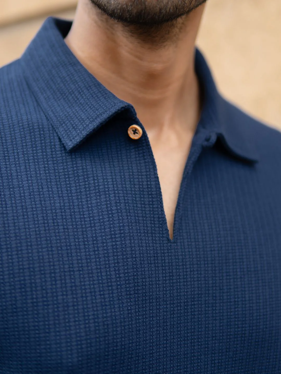 Powerlook Men Navy Structured Polo T-Shirt - Image 7