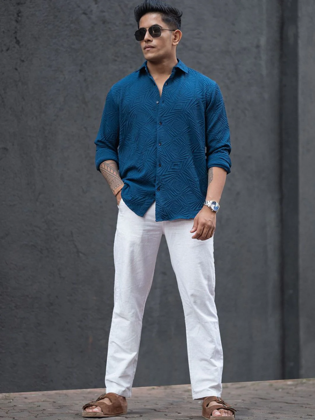 Powerlook Men Opaque Casual Shirt - Image 4