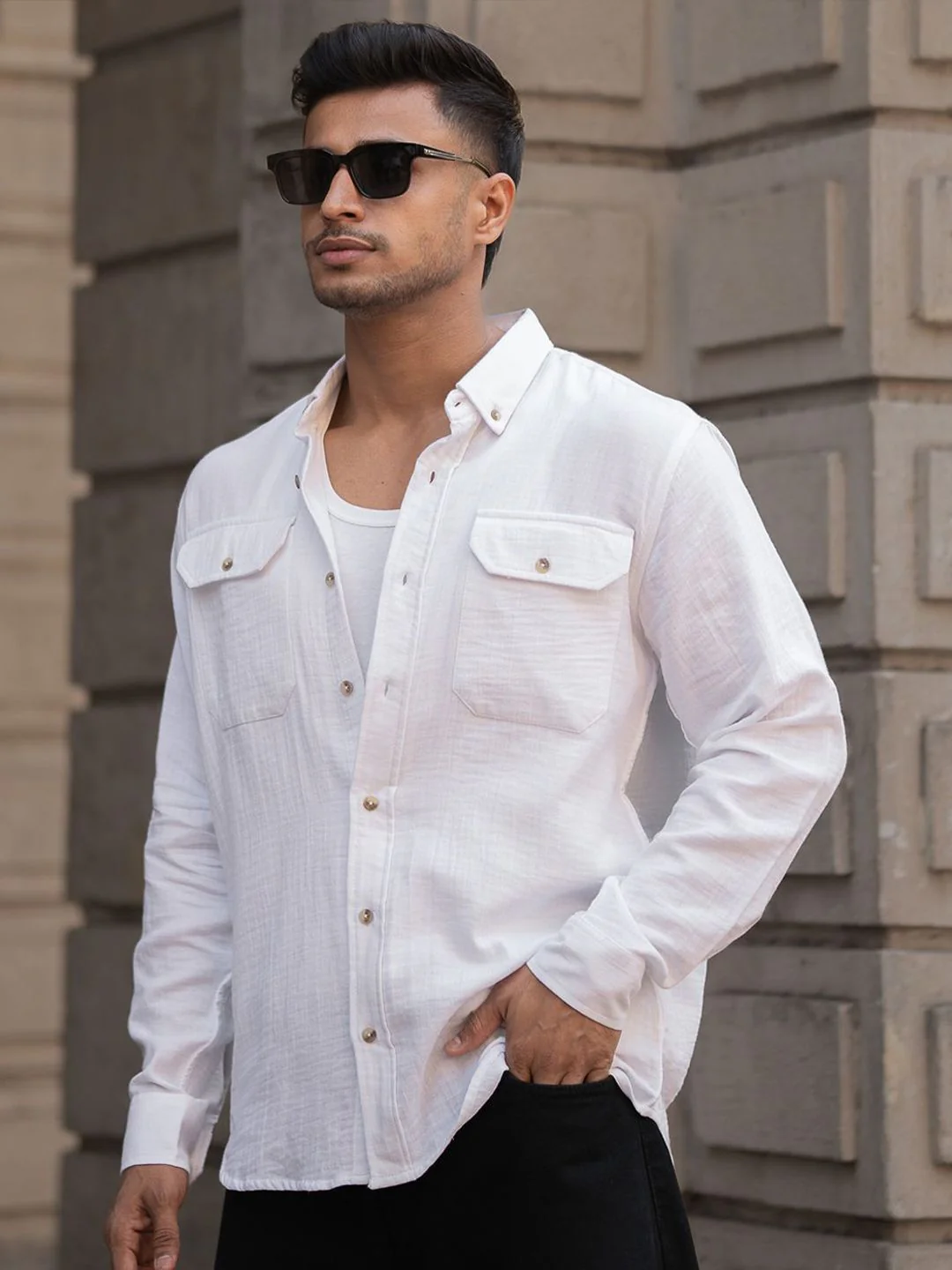 Powerlook Men Opaque Casual Shirt - Image 3