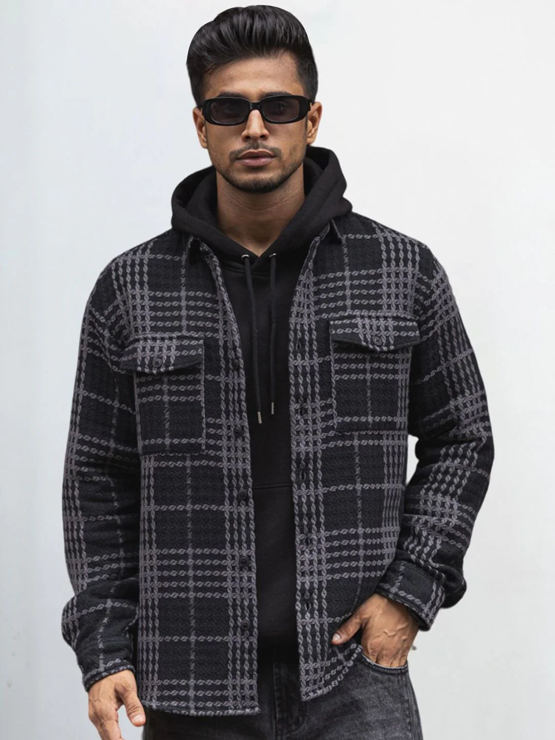 Powerlook Men Opaque Checked Casual Shirt - Image 6