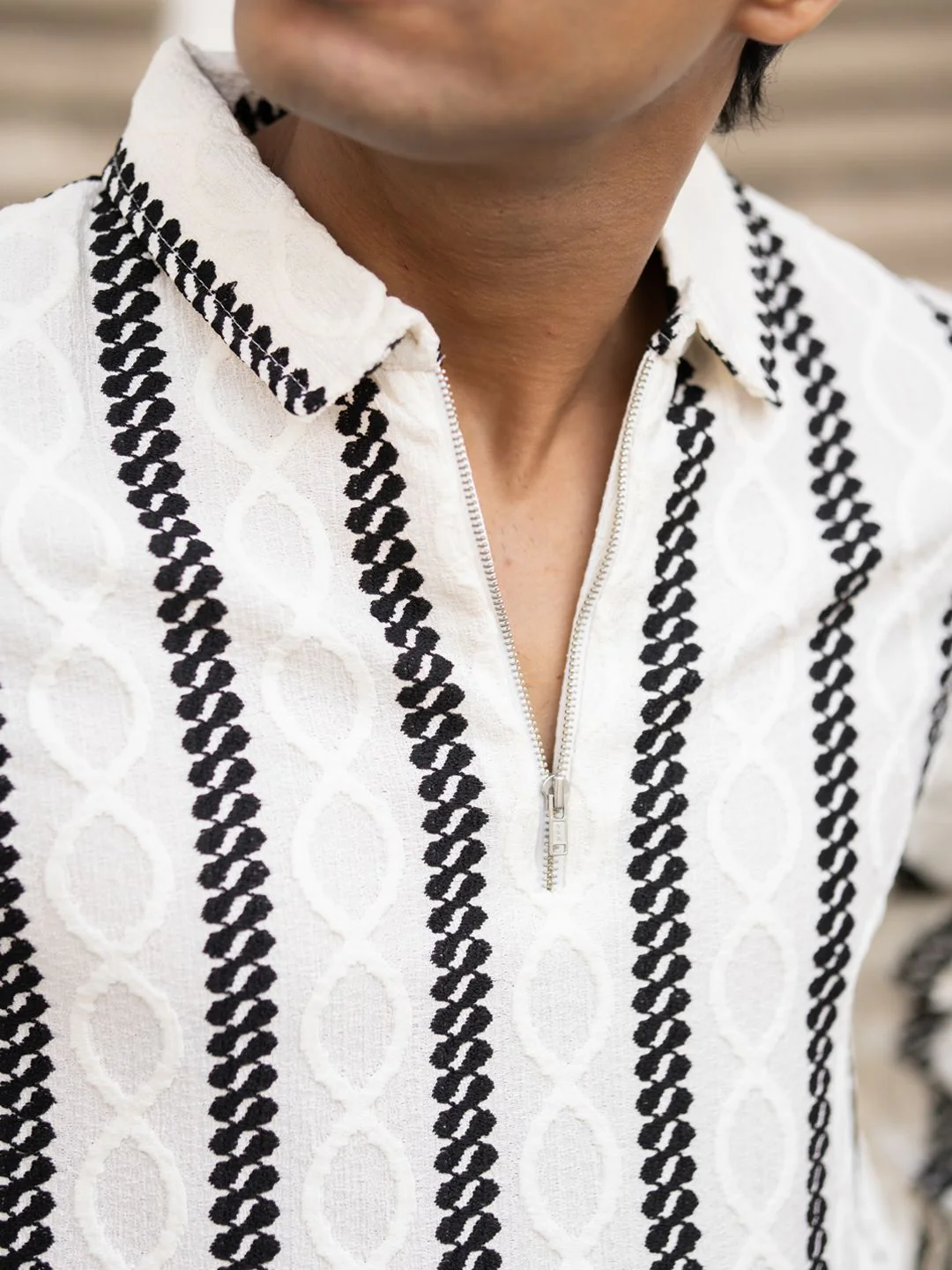 Powerlook Men Opaque Striped Casual Shirt - Image 2