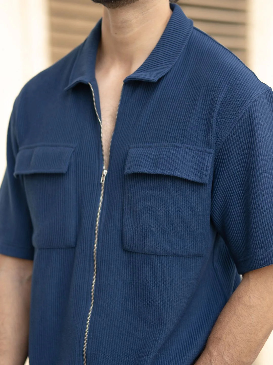 Powerlook Men Oversized Fit Spread Collar Solid Casual Shirt - Image 2