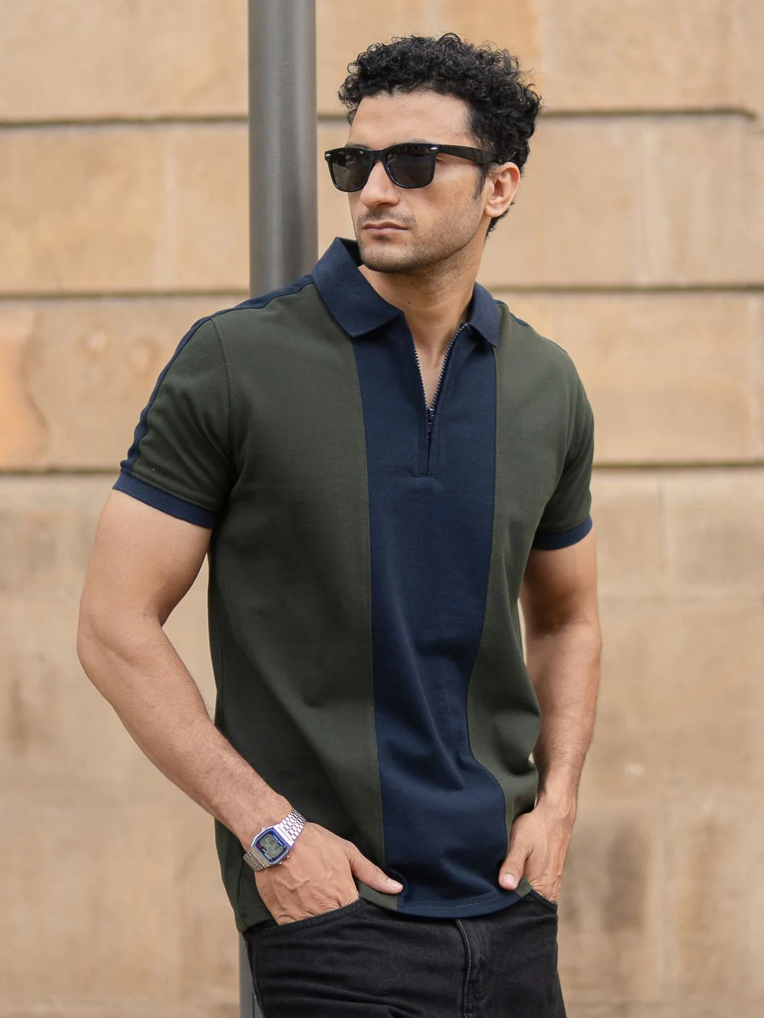Powerlook Men Panneled Polo Tshirt ss25 - Image 6
