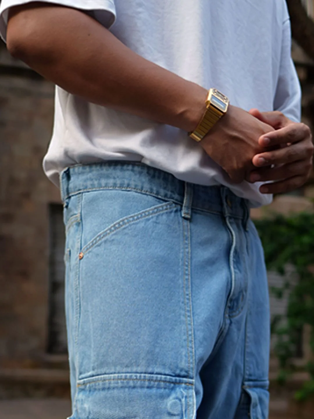 Powerlook Men Relaxed Loose Fit Cargos - Image 7