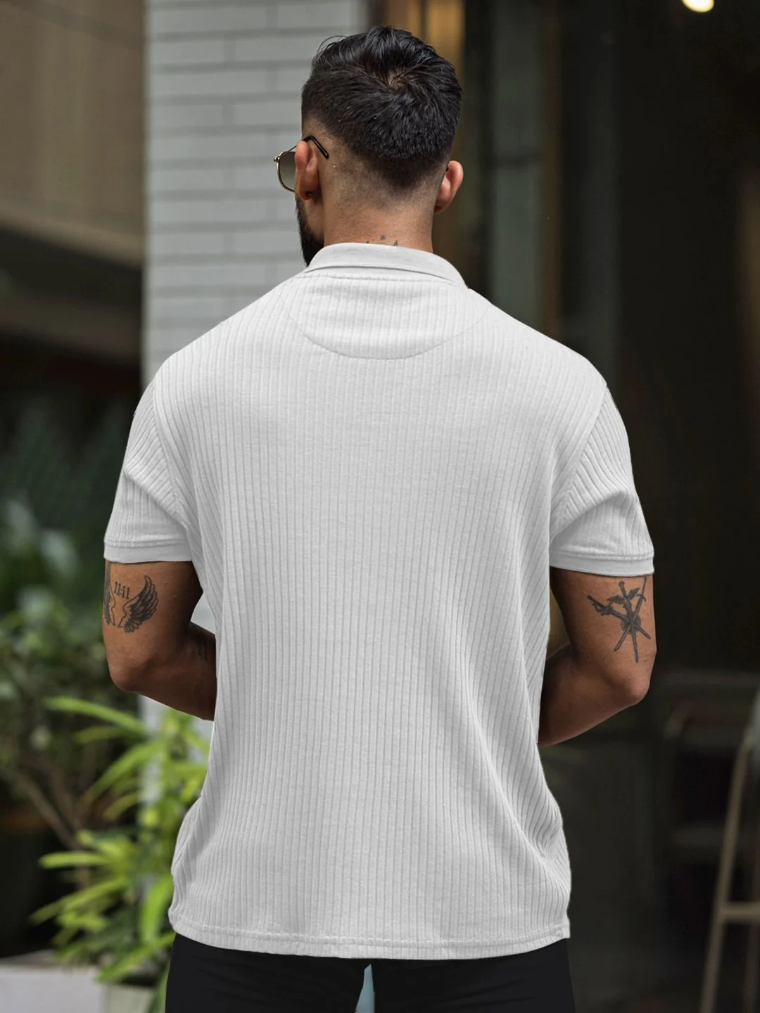 Powerlook Men Self Design Polo Collar Cotton T-shirt - Image 5