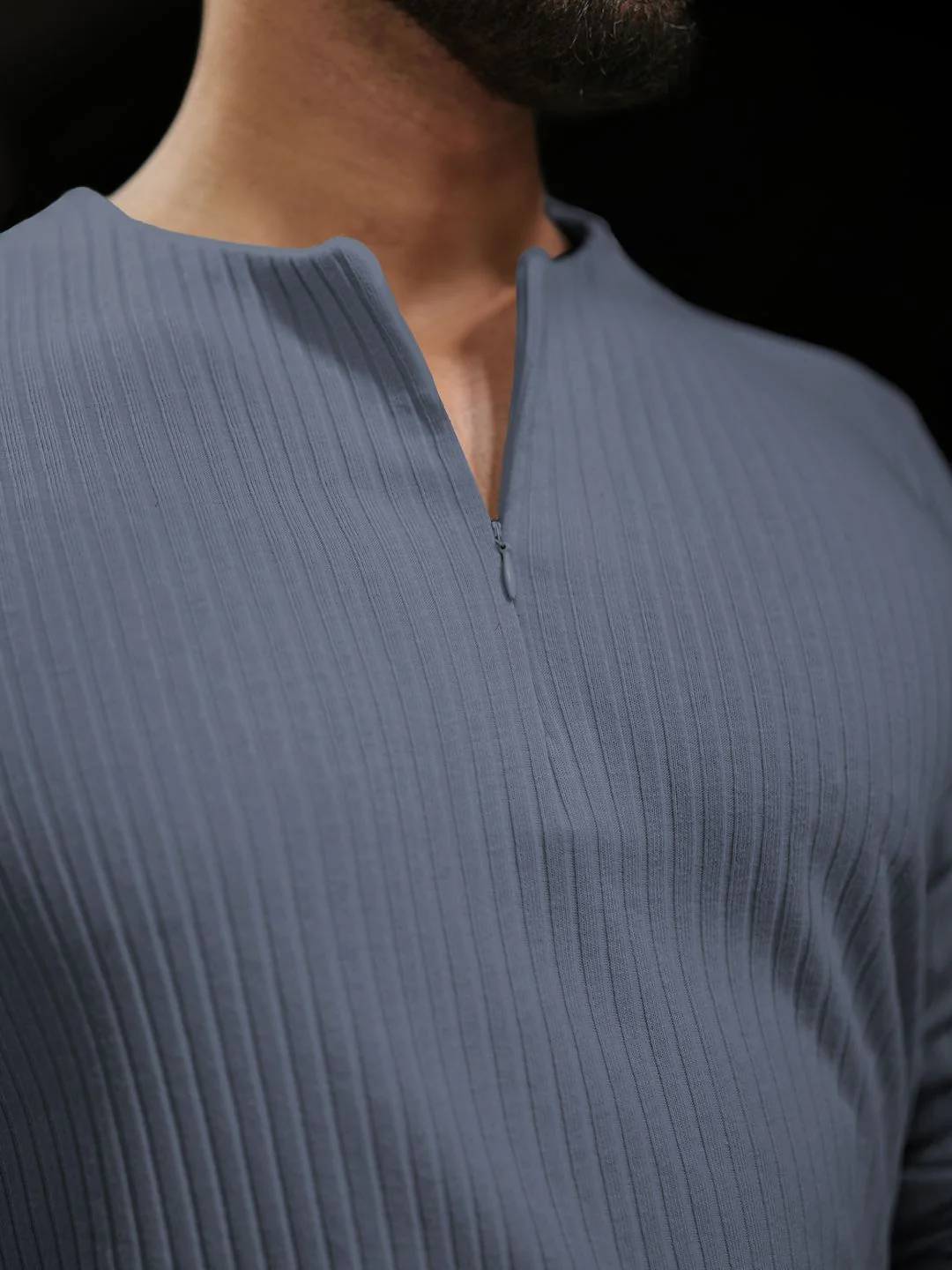 Powerlook Men Self Design Round Neck Cotton T-shirt - Image 2