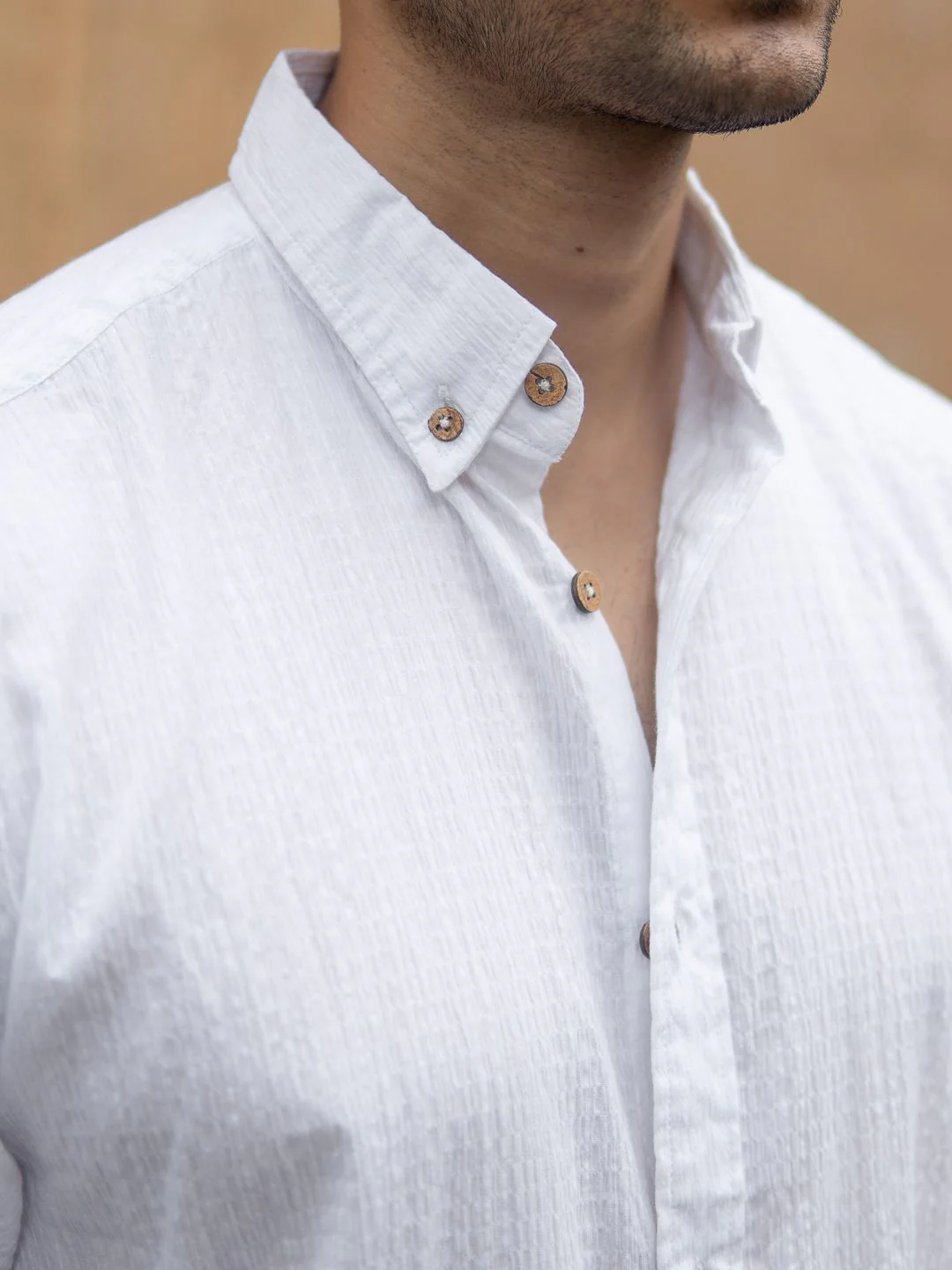 Powerlook Men Slim Fit Solid Button-Down Collar Cotton Casual Shirt - Image 7