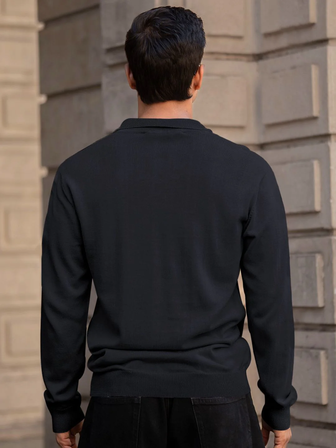 Powerlook Men Solid Polo Collar Cotton T-shirt - Image 5