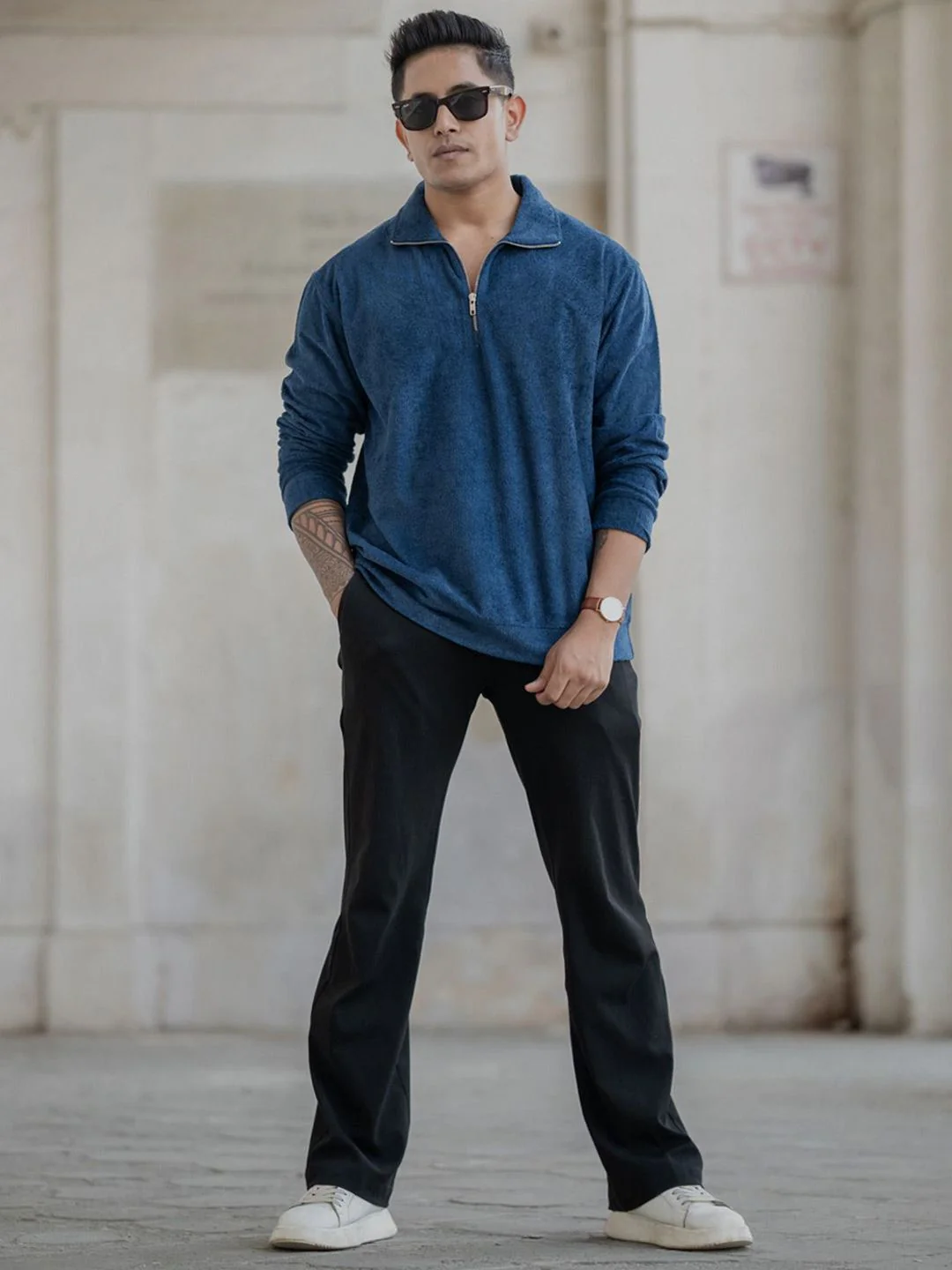 Powerlook Men Solid Polo Collar T-shirt - Image 4