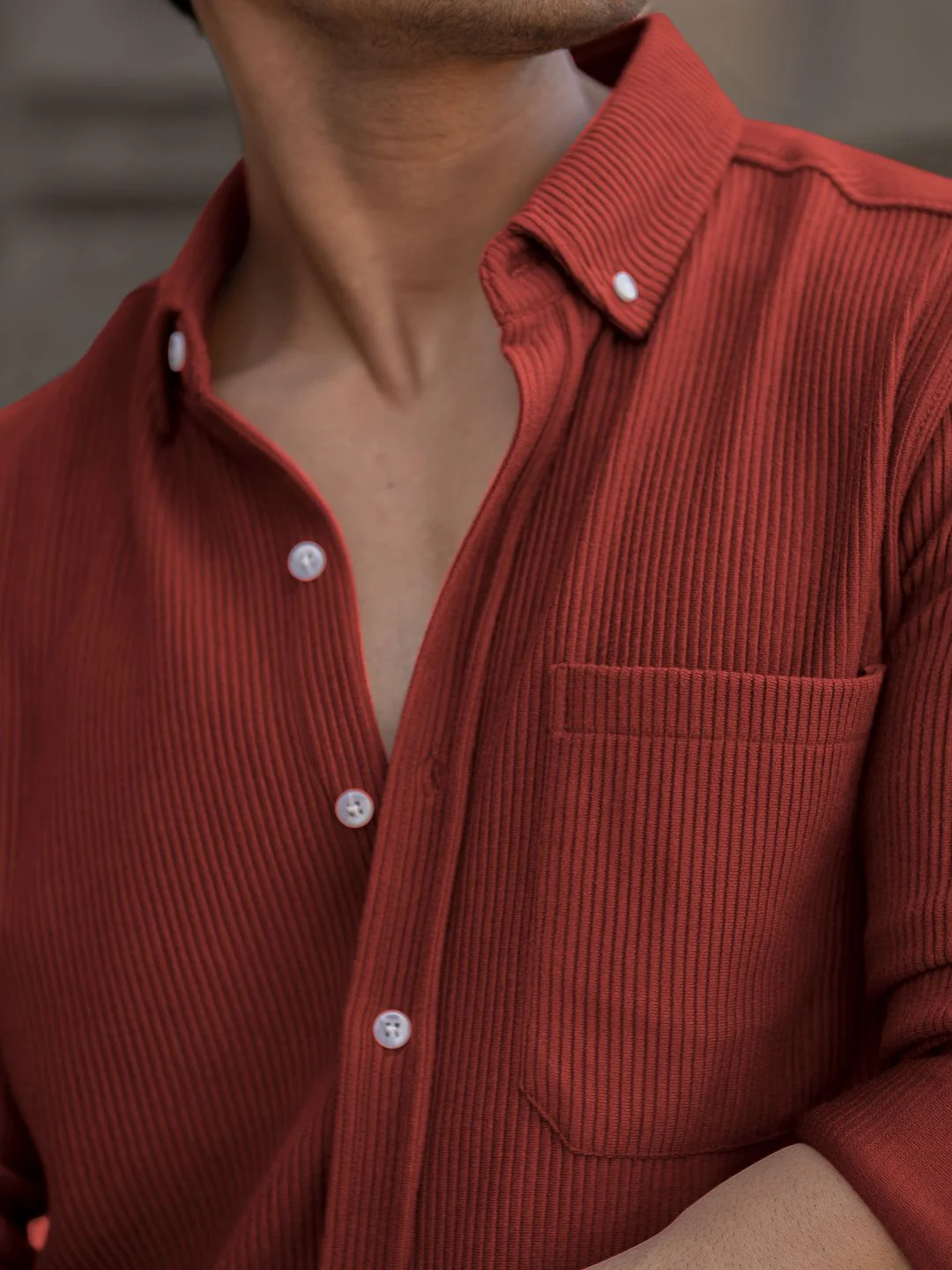 Powerlook Men Solid Spread Collar Casual Shirt - Image 2