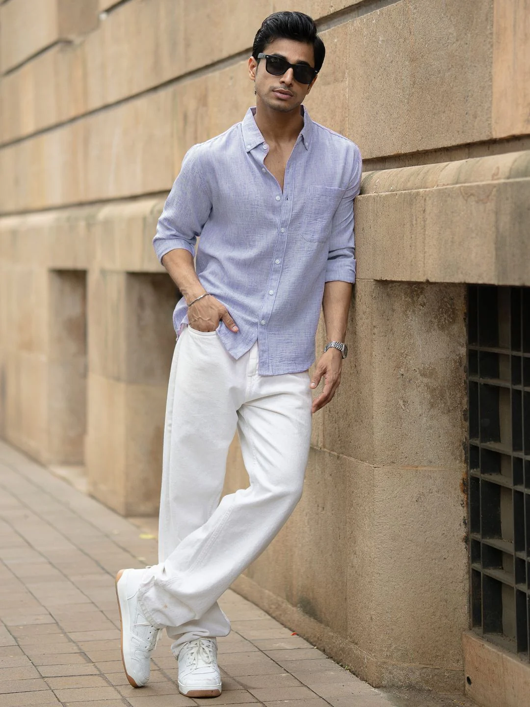 Powerlook Men Solid Spread Collar Casual Shirt - Image 4
