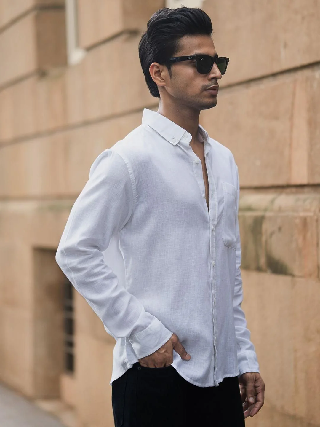 Powerlook Men Solid Spread Collar Casual Shirt - Image 6