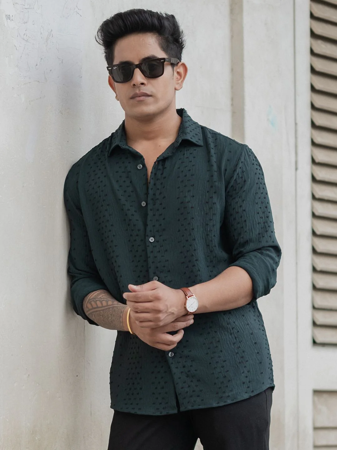 Powerlook Men Spread Collar Abstract Printed Casual Shirt - Image 6