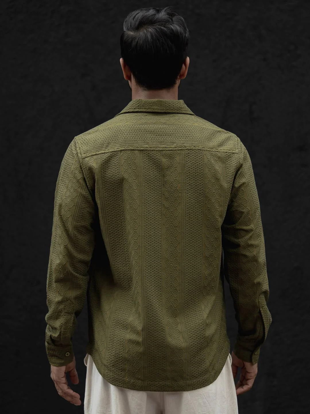 Powerlook Men Spread Collar Solid Casual Shirt - Image 5