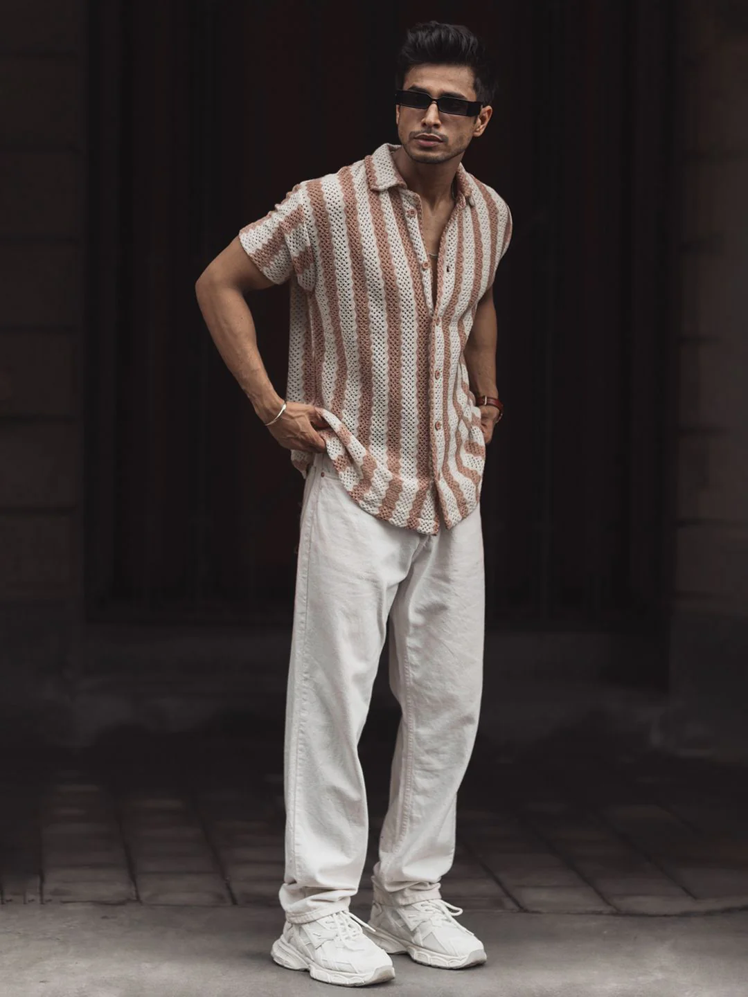 Powerlook Men Spread Collar Striped Casual Shirt - Image 4