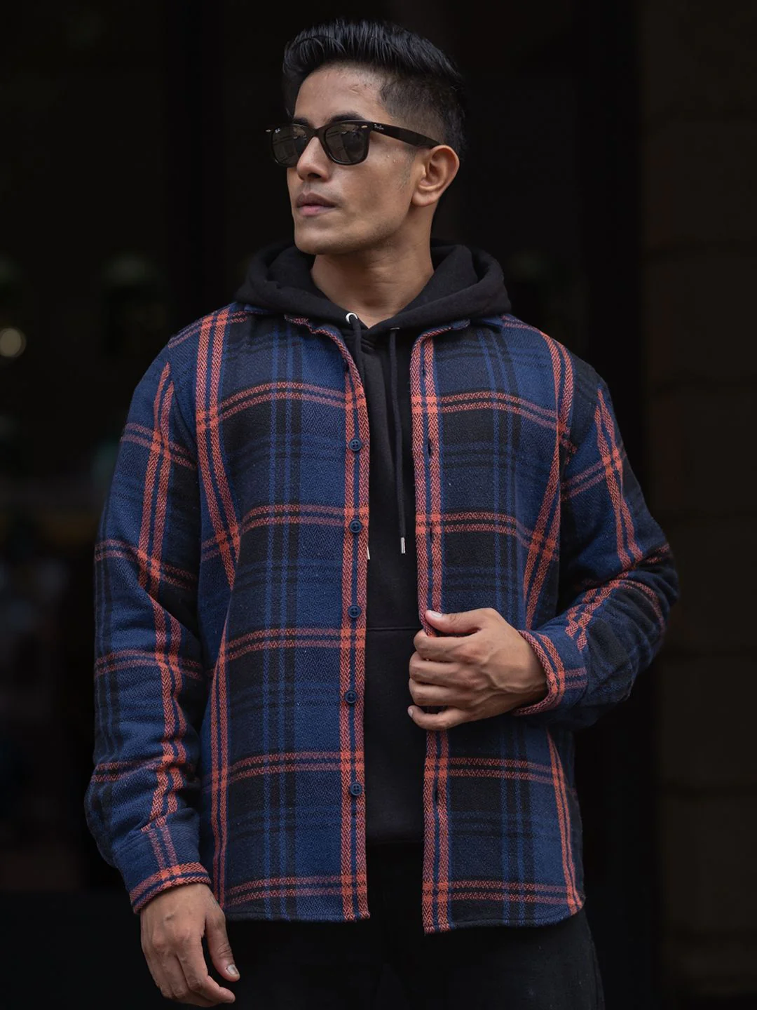 Powerlook Men Spread Collar Tartan Checked Casual Shirt - Image 6