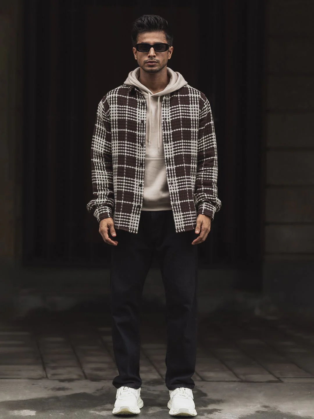 Powerlook Men Spread Collar Tartan Checked Cotton Casual Shirt - Image 4
