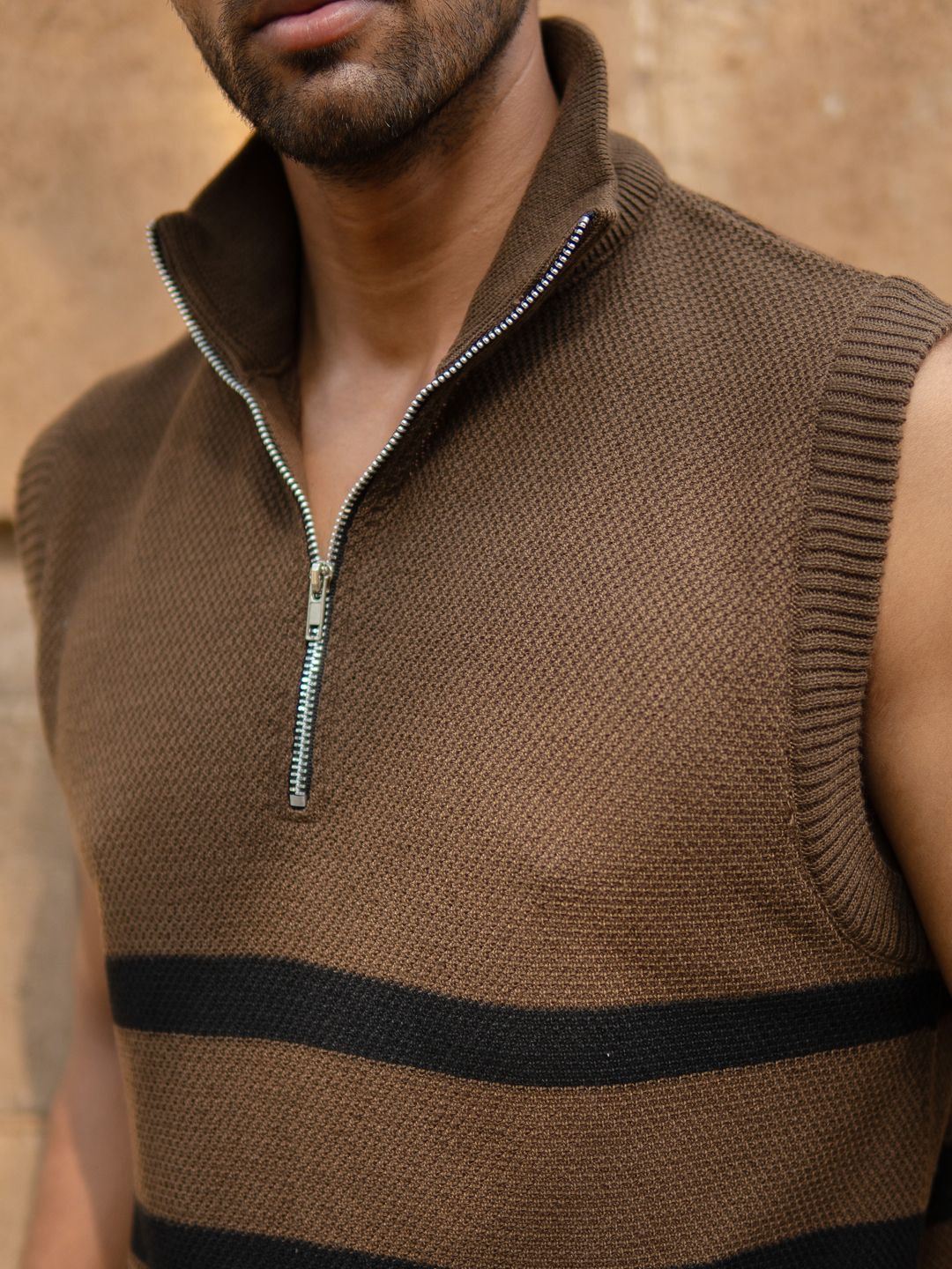 Powerlook Men Striped Polo Collar T-shirt - Image 2