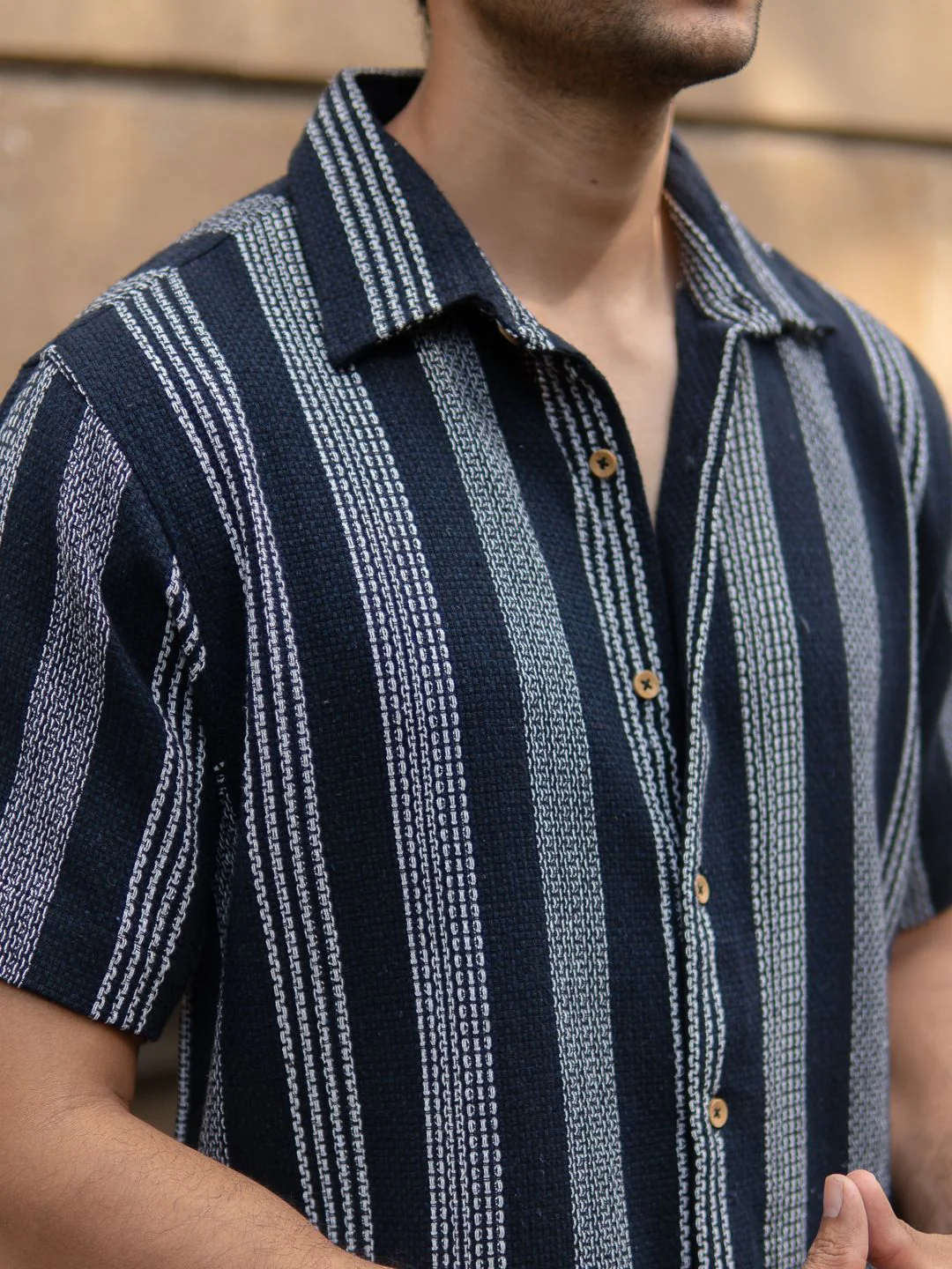 Powerlook Men Striped Spread Collar Cotton Casual Shirt - Image 7