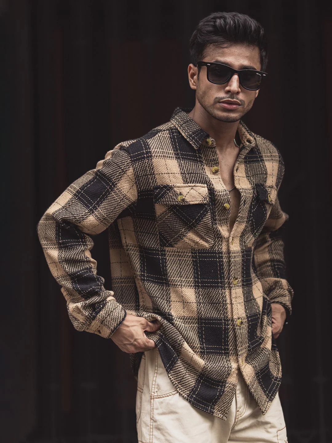 Powerlook Men Tartan Checks Opaque Checked Casual Shirt - Image 3