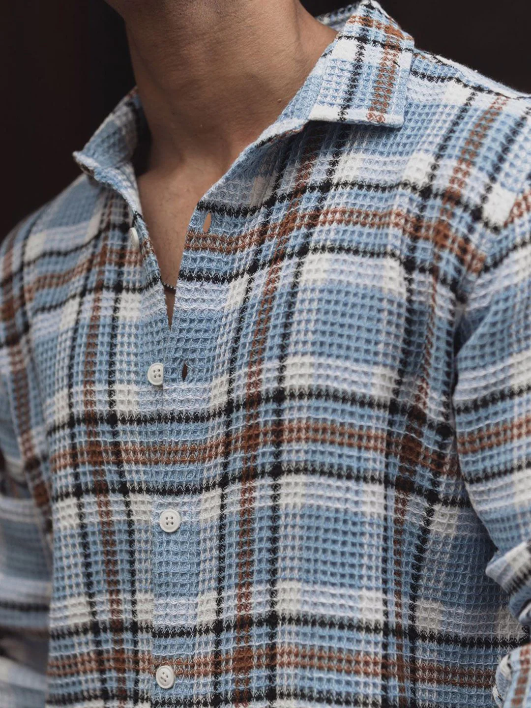 Powerlook Men Tartan Checks Opaque Checked Casual Shirt - Image 6