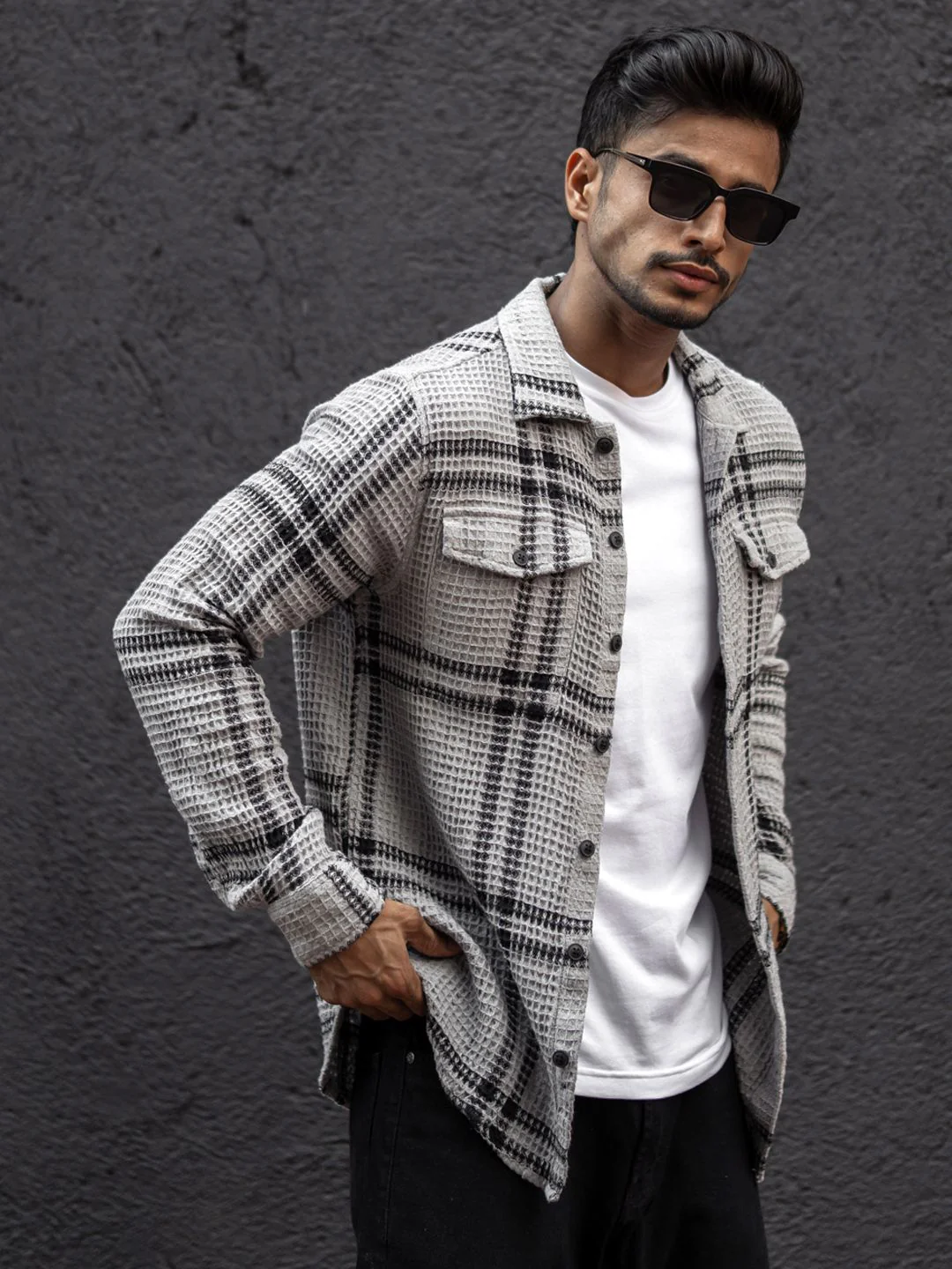 Powerlook Men Tartan Checks Opaque Checked Casual Shirt - Image 3