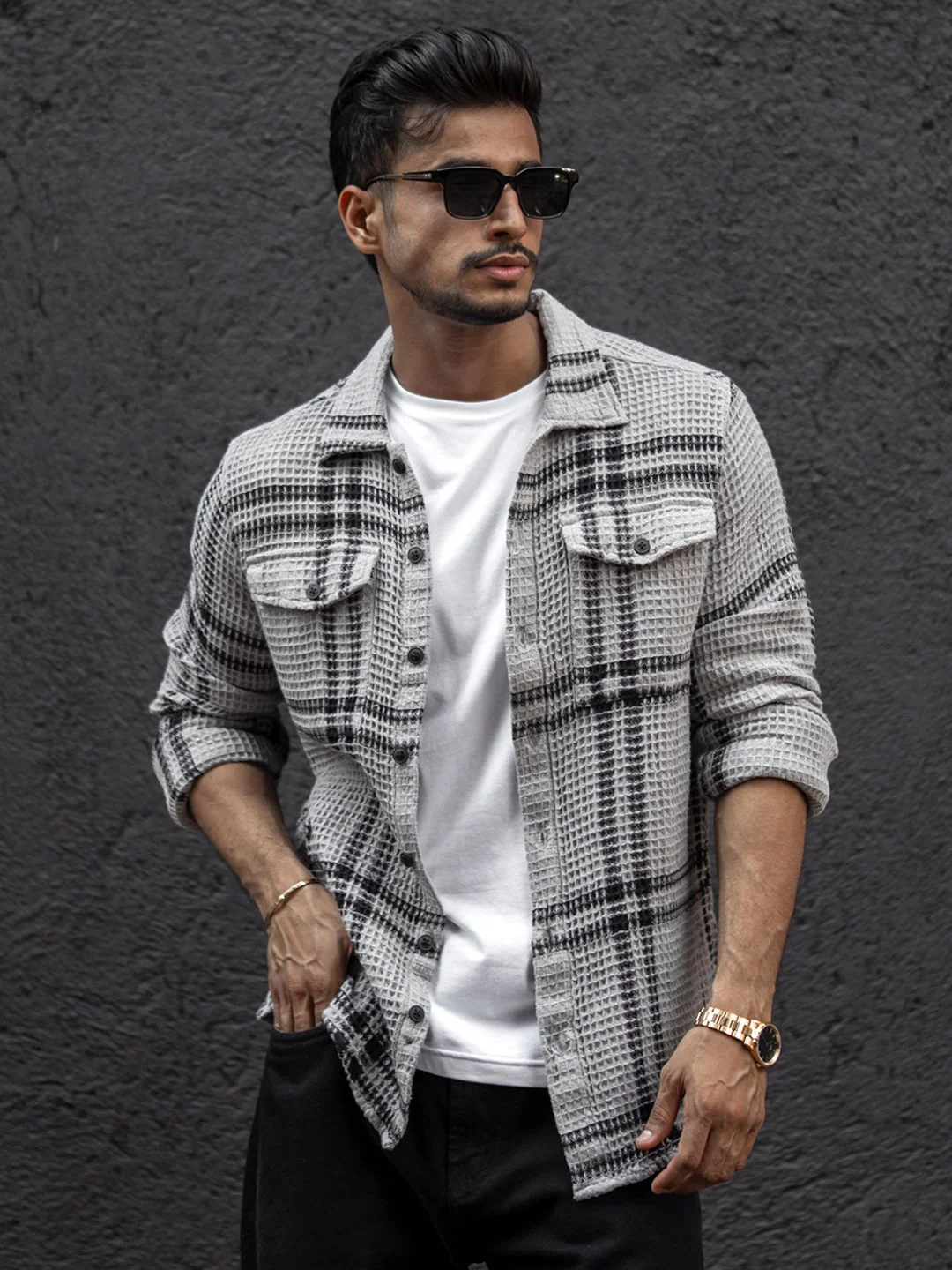 Powerlook Men Tartan Checks Opaque Checked Casual Shirt - Image 7