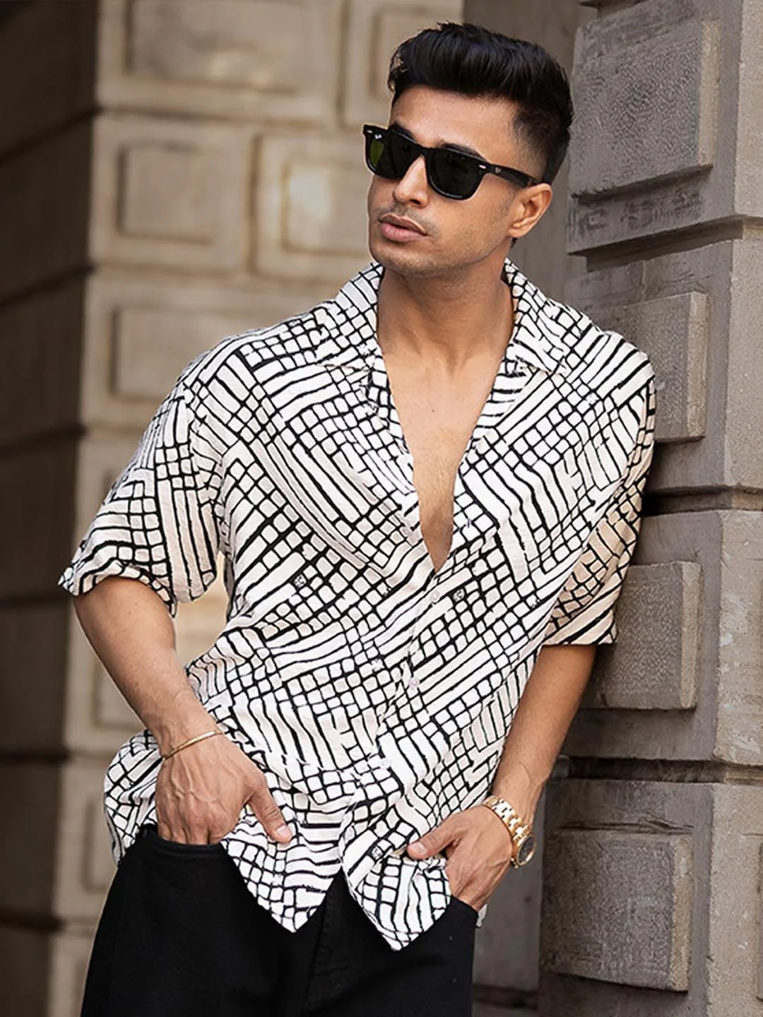 Powerlook Men Tartan Checks Opaque Printed Casual Shirt - Image 7