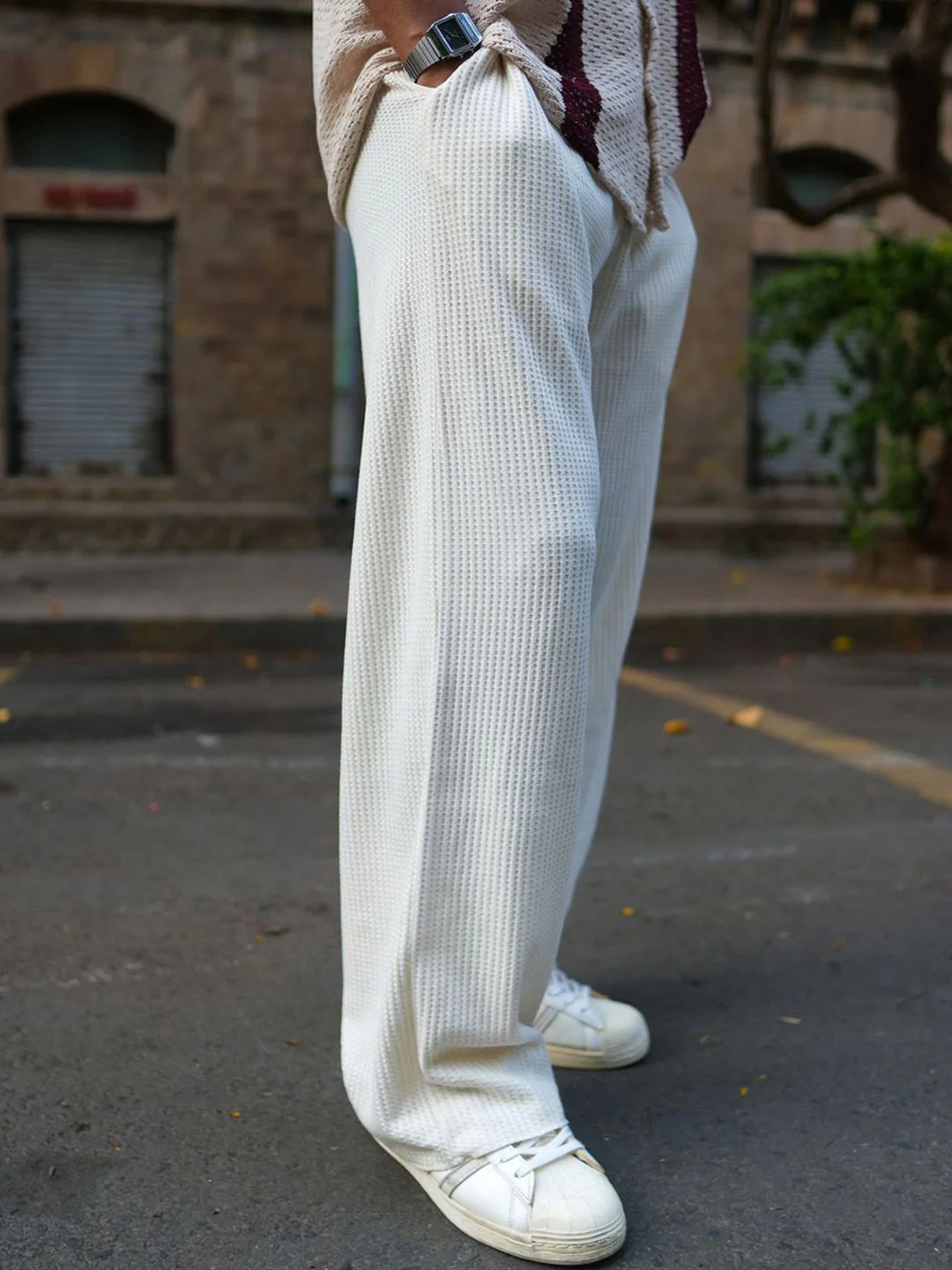 Powerlook Men Texture Baggy Fit Track Pants - Image 2