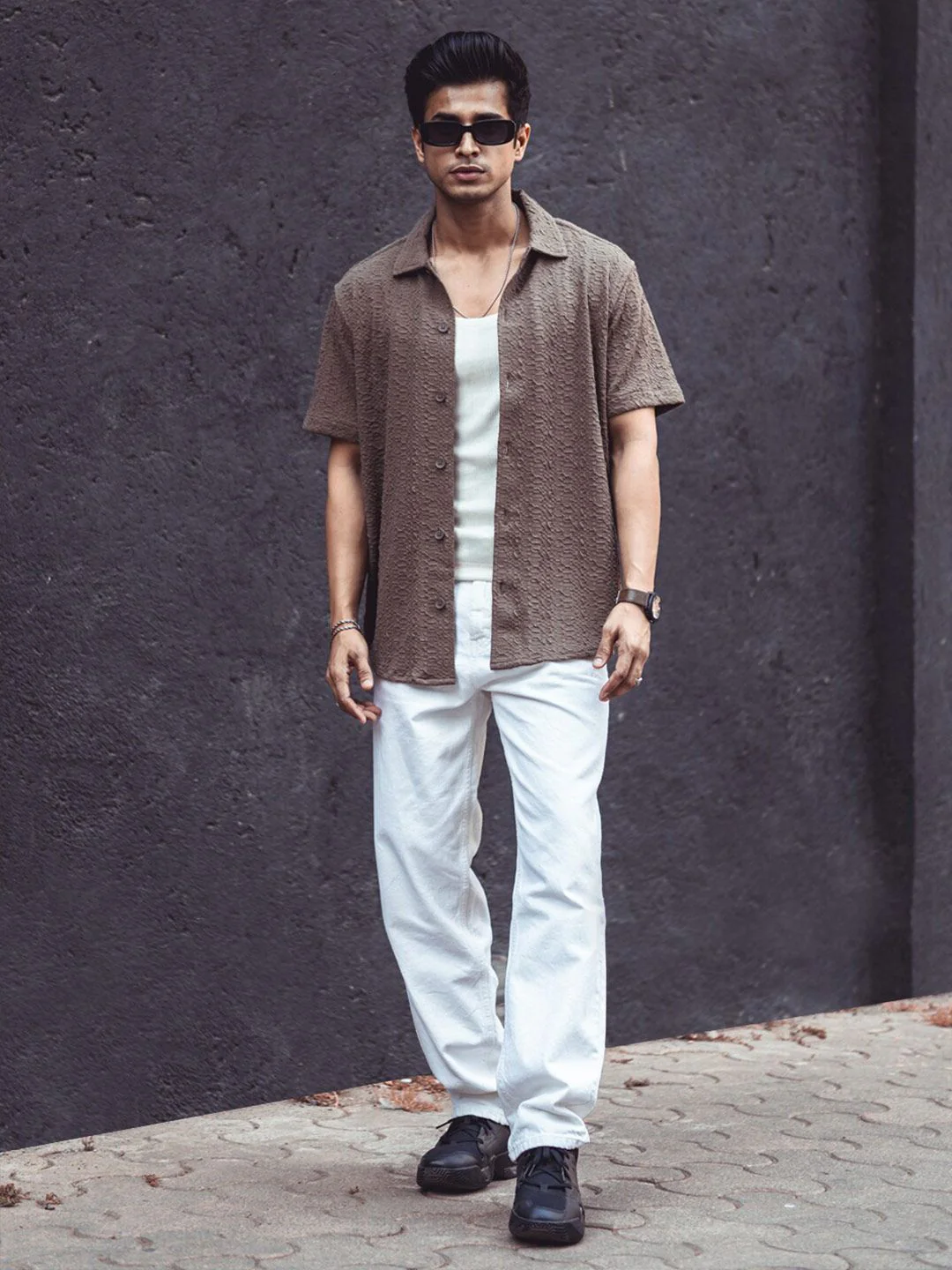 Powerlook Men Textured Casual Shirt - Image 4