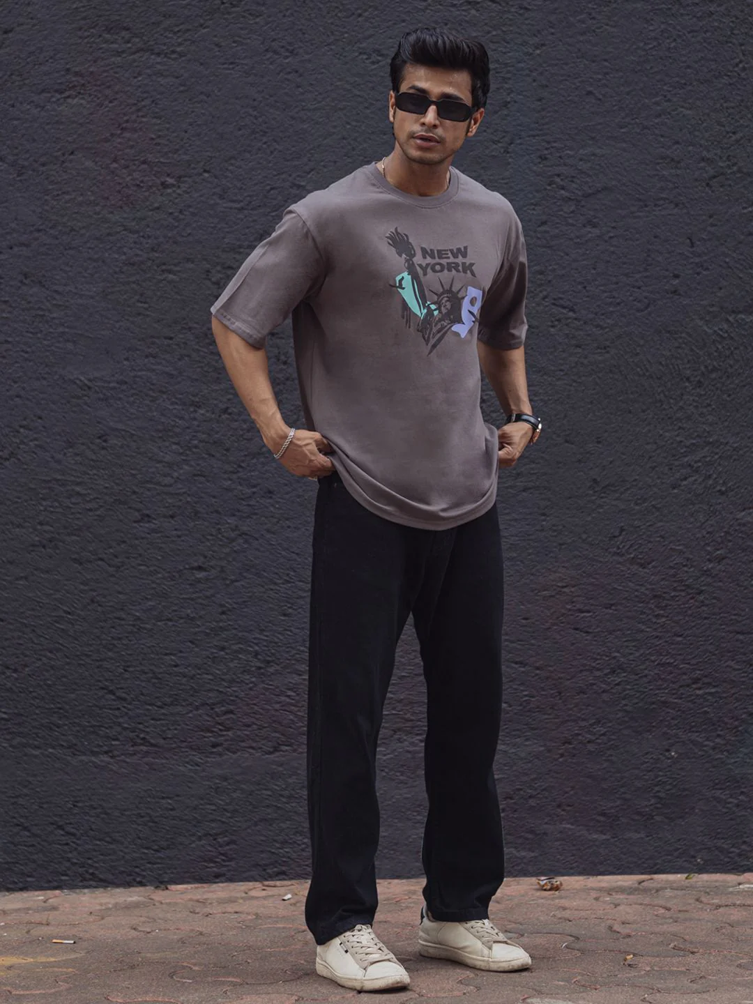 Powerlook Men Typography Applique T-shirt - Image 4