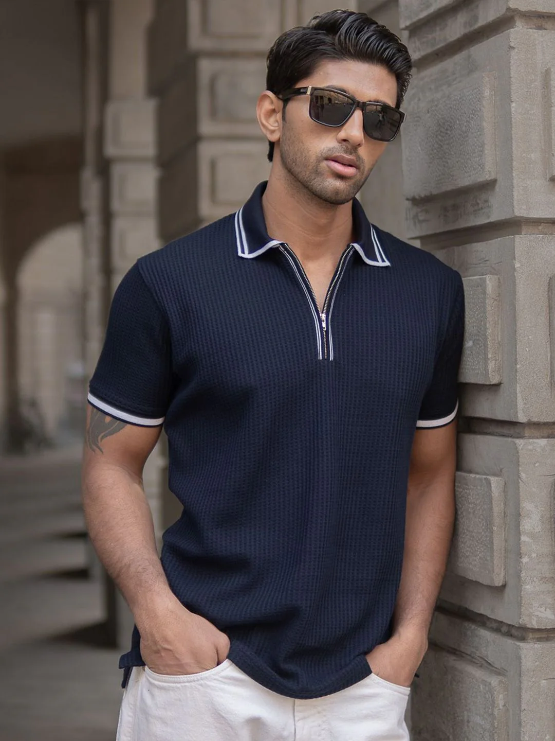 Powerlook Men Typography Polo Collar T-shirt - Image 7