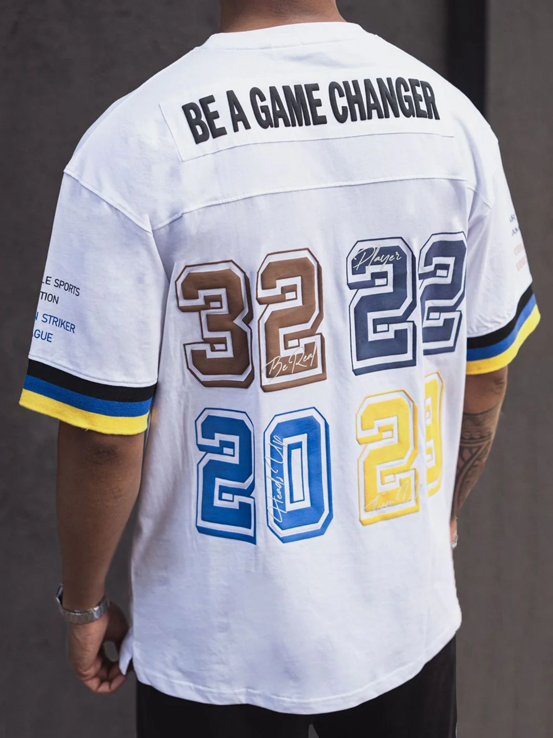 Powerlook Men Typography Printed Round Neck Cotton Oversized T-shirt - Image 2