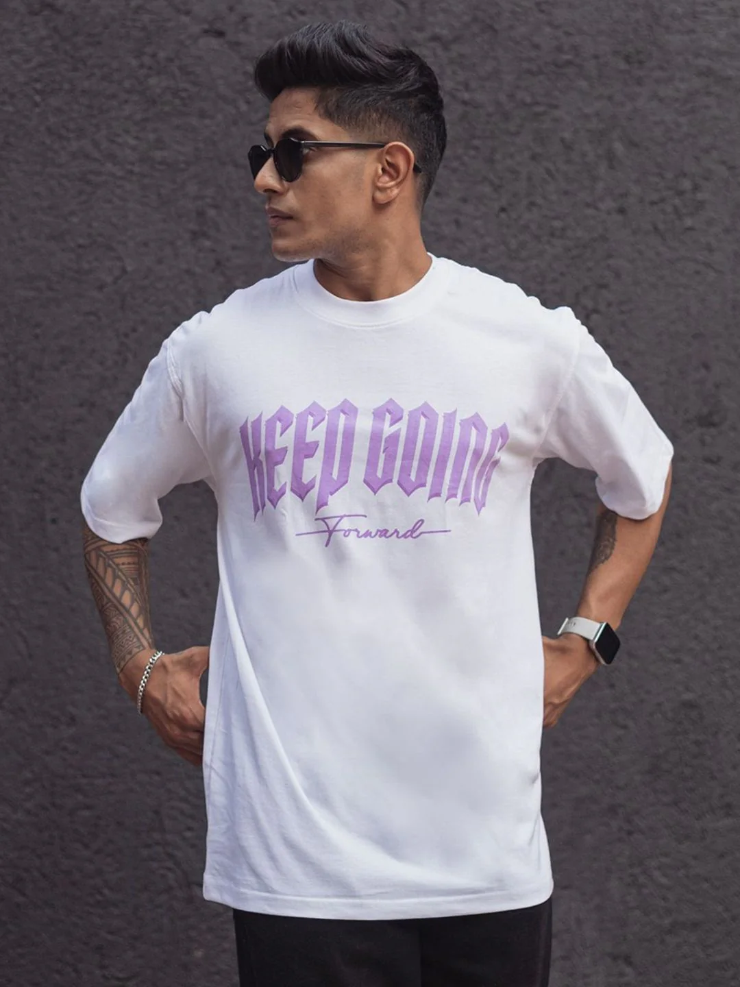 Powerlook Men Typography Printed Round Neck T-shirt - Image 3