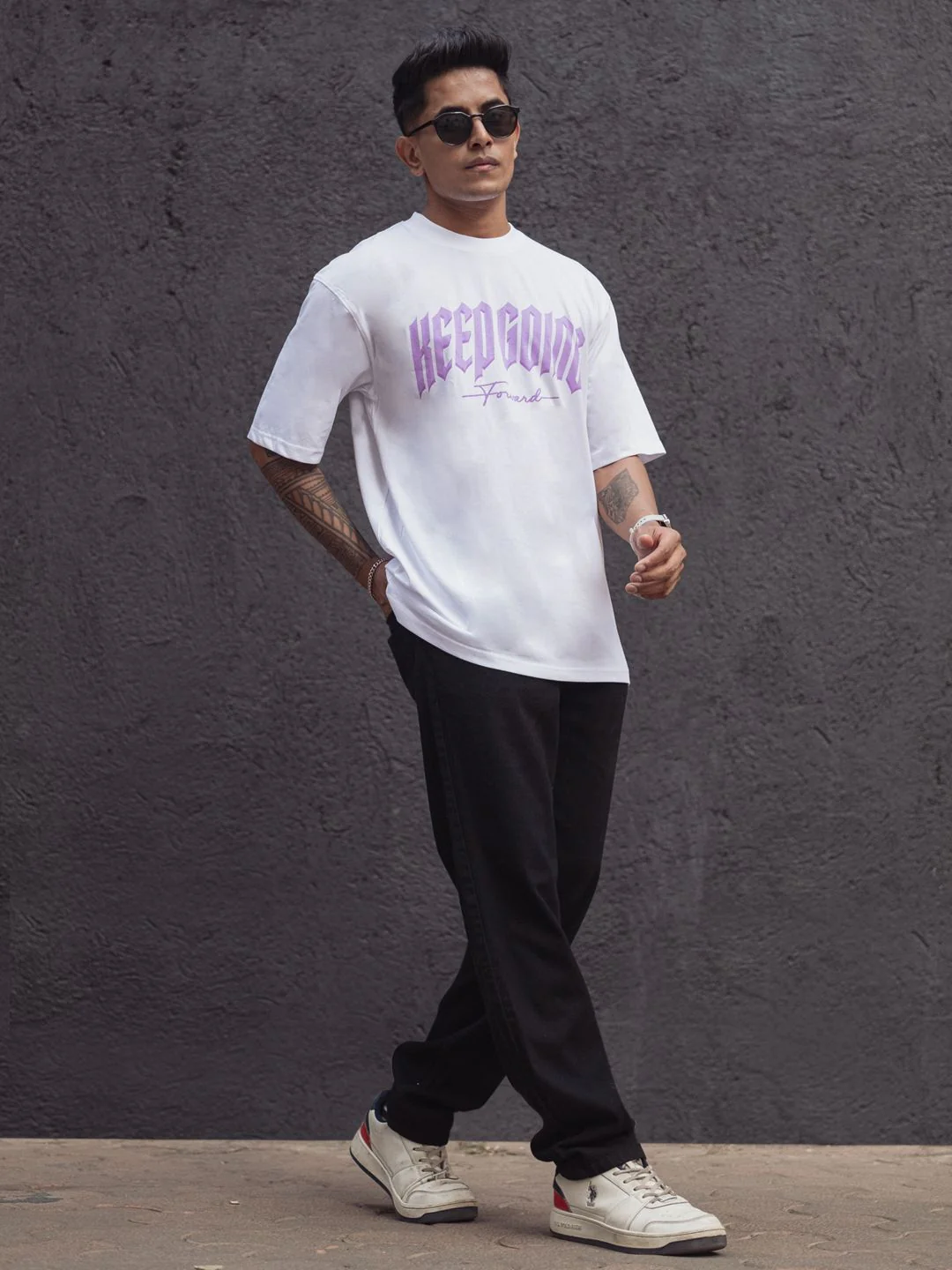 Powerlook Men Typography Printed Round Neck T-shirt - Image 4