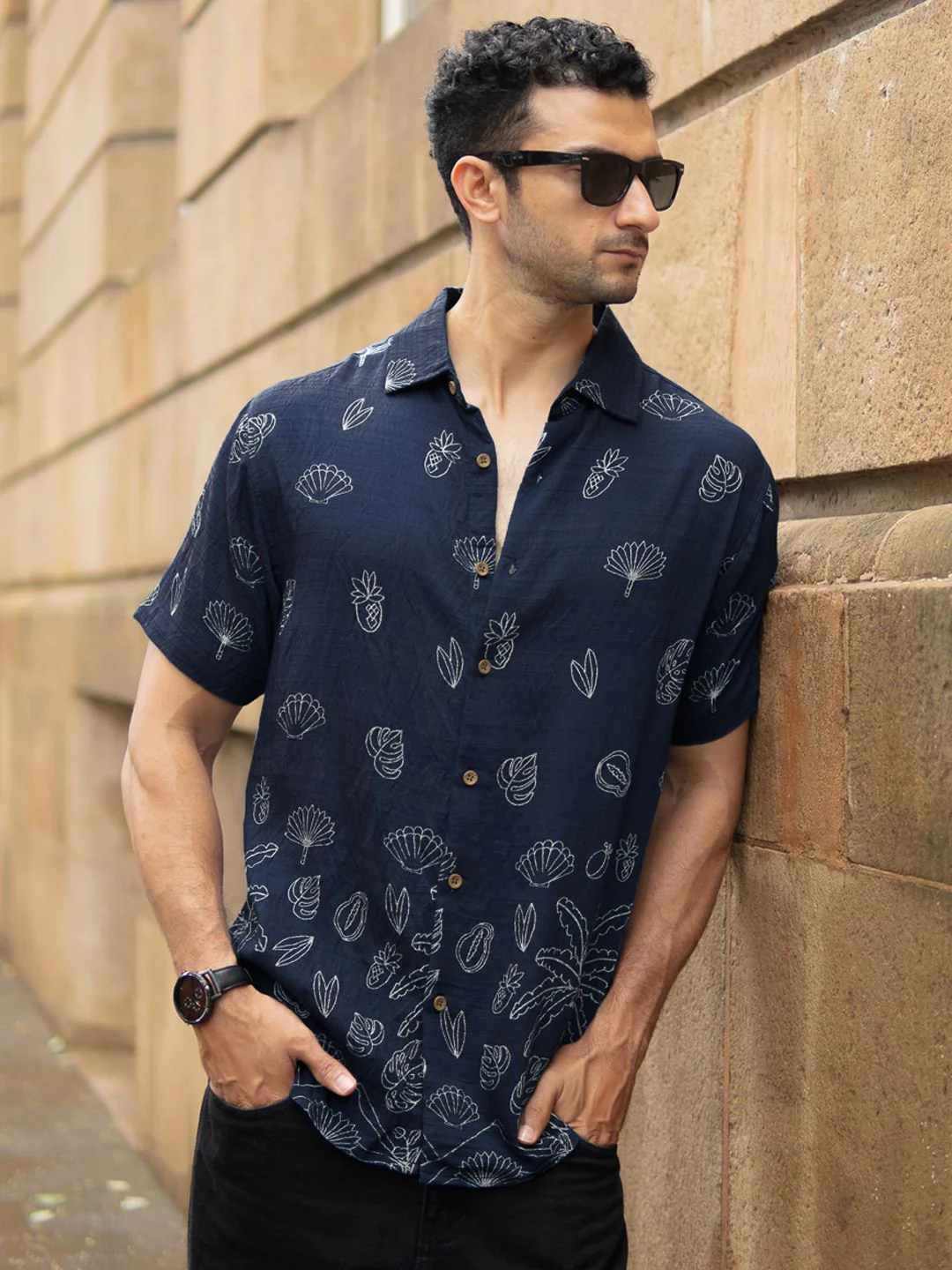 Powerlook SS25 Flowy Conversational Printed Casual Shirt - Image 6