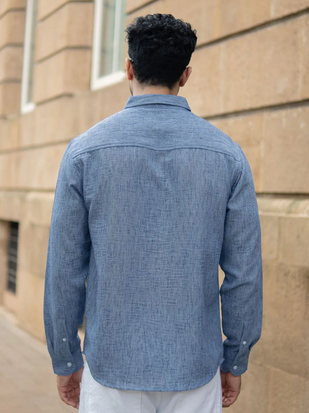 Powerlook Textured Button-Down Collar Shirt - Image 4
