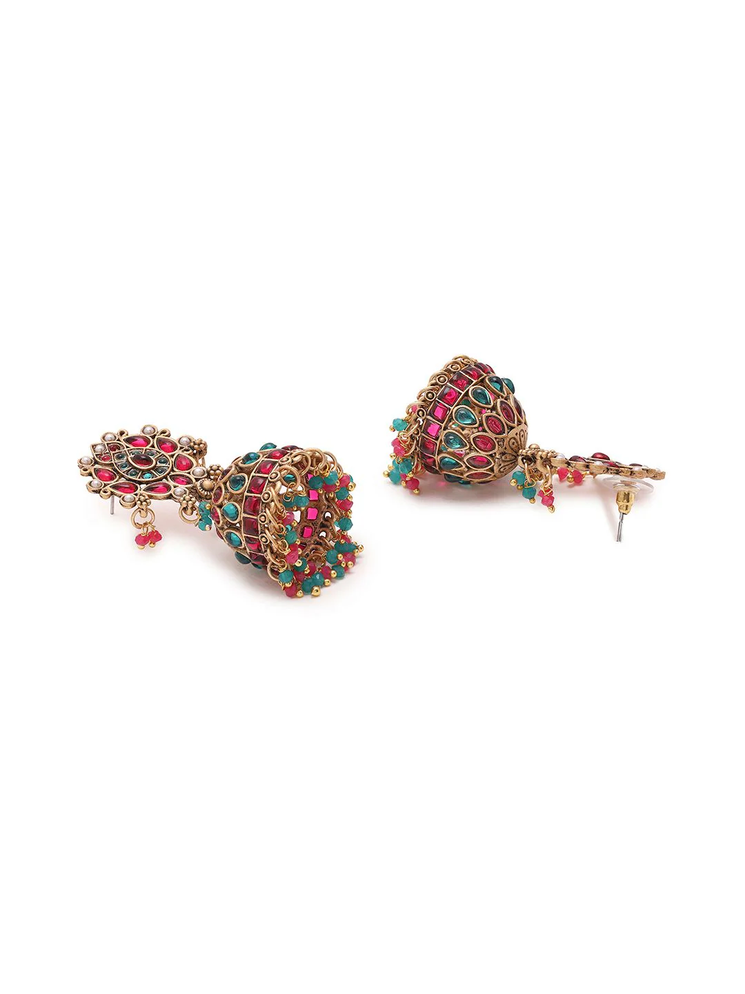 Priyaasi Gold-Plated Contemporary Jhumkas - Image 4