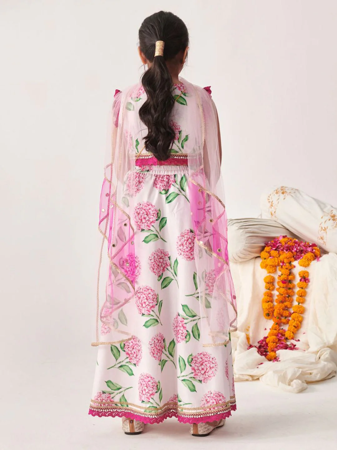 pspeaches Girls Printed Ready to Wear Lehenga & Blouse With Dupatta - Image 5
