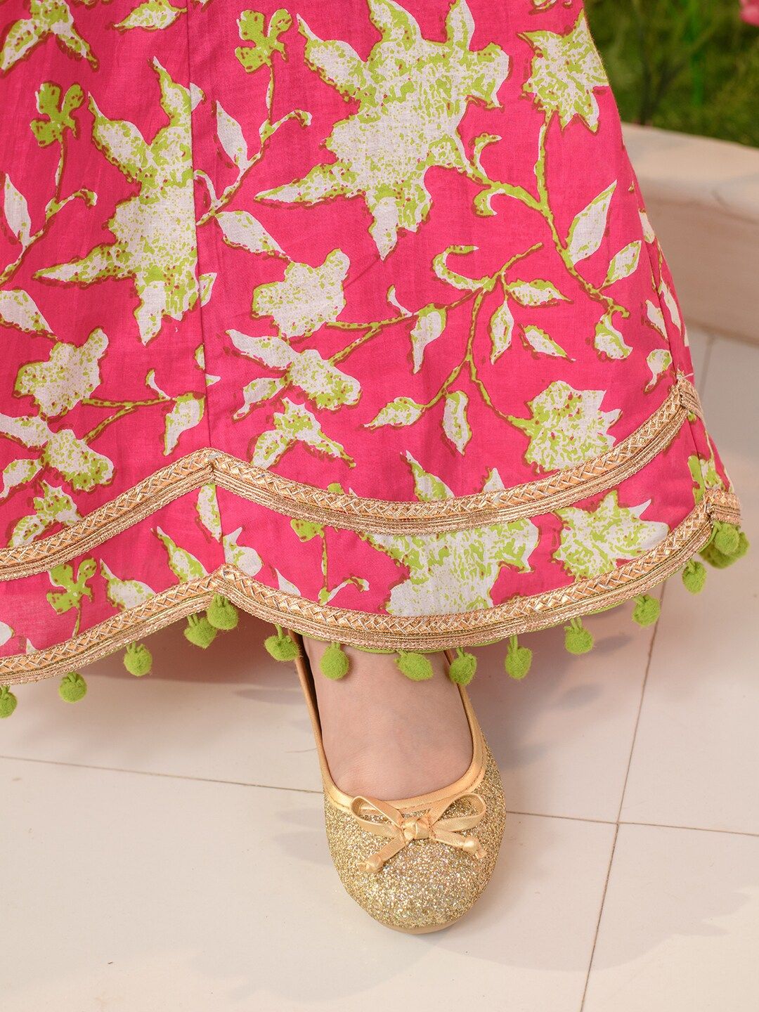 pspeaches Girls Printed Ready to Wear Lehenga Choli With Dupatta - Image 3