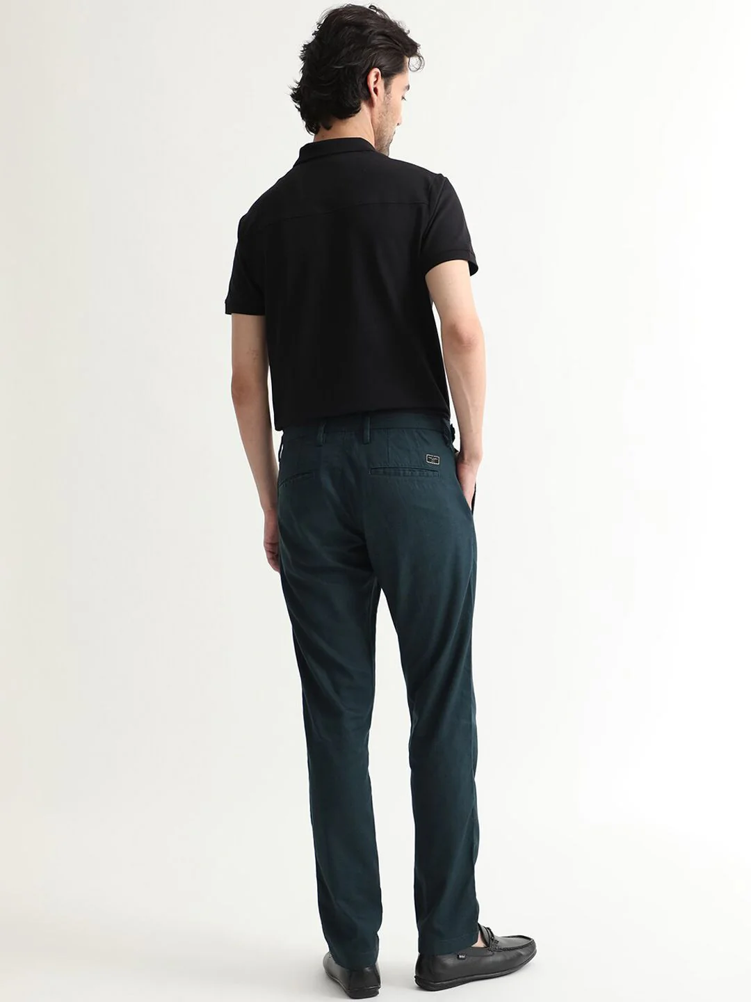 RARE RABBIT Cellular Mid Rise Cotton Slim Fit Trouser - Image 13