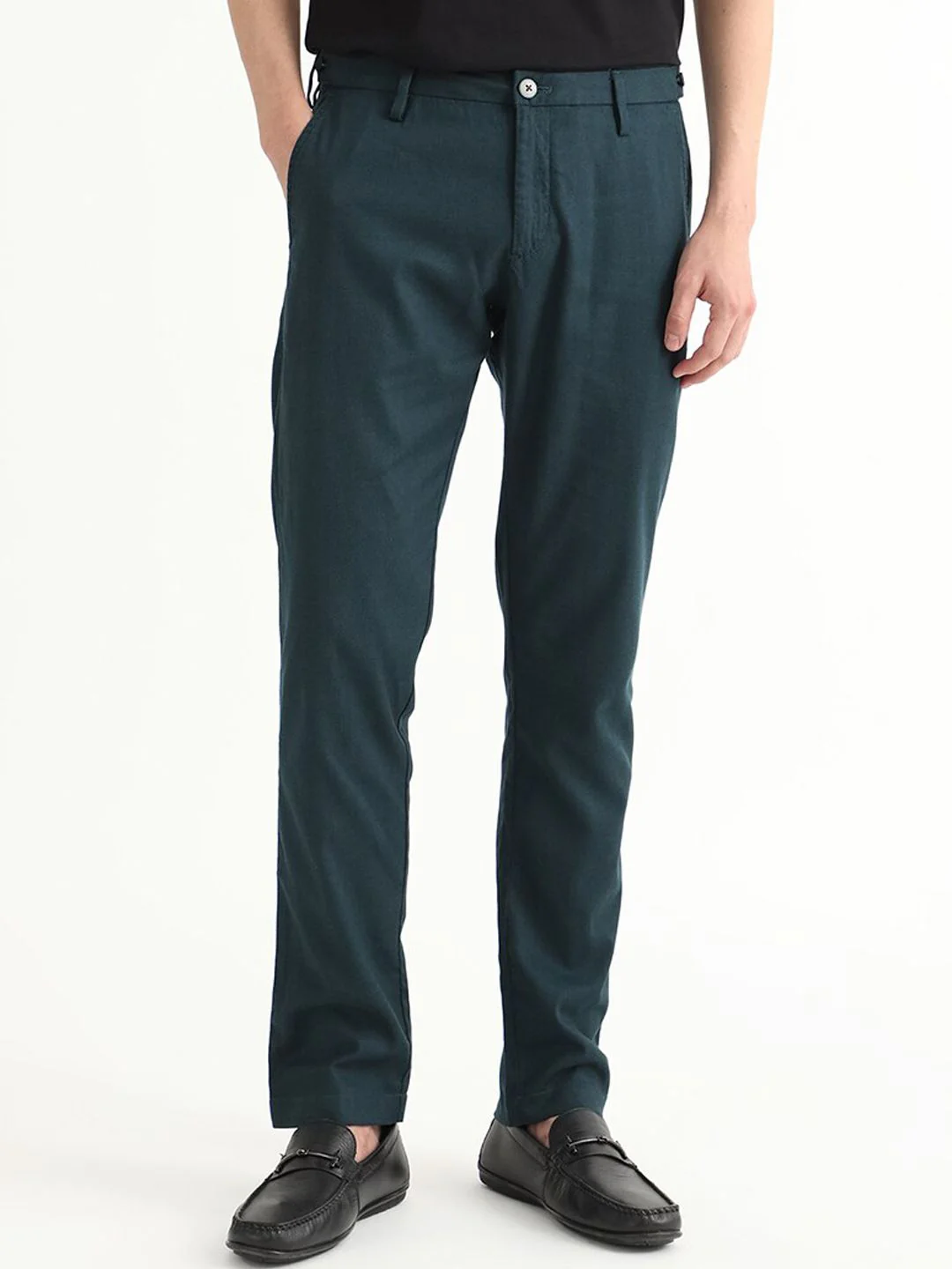 RARE RABBIT Cellular Mid Rise Cotton Slim Fit Trouser - Image 8