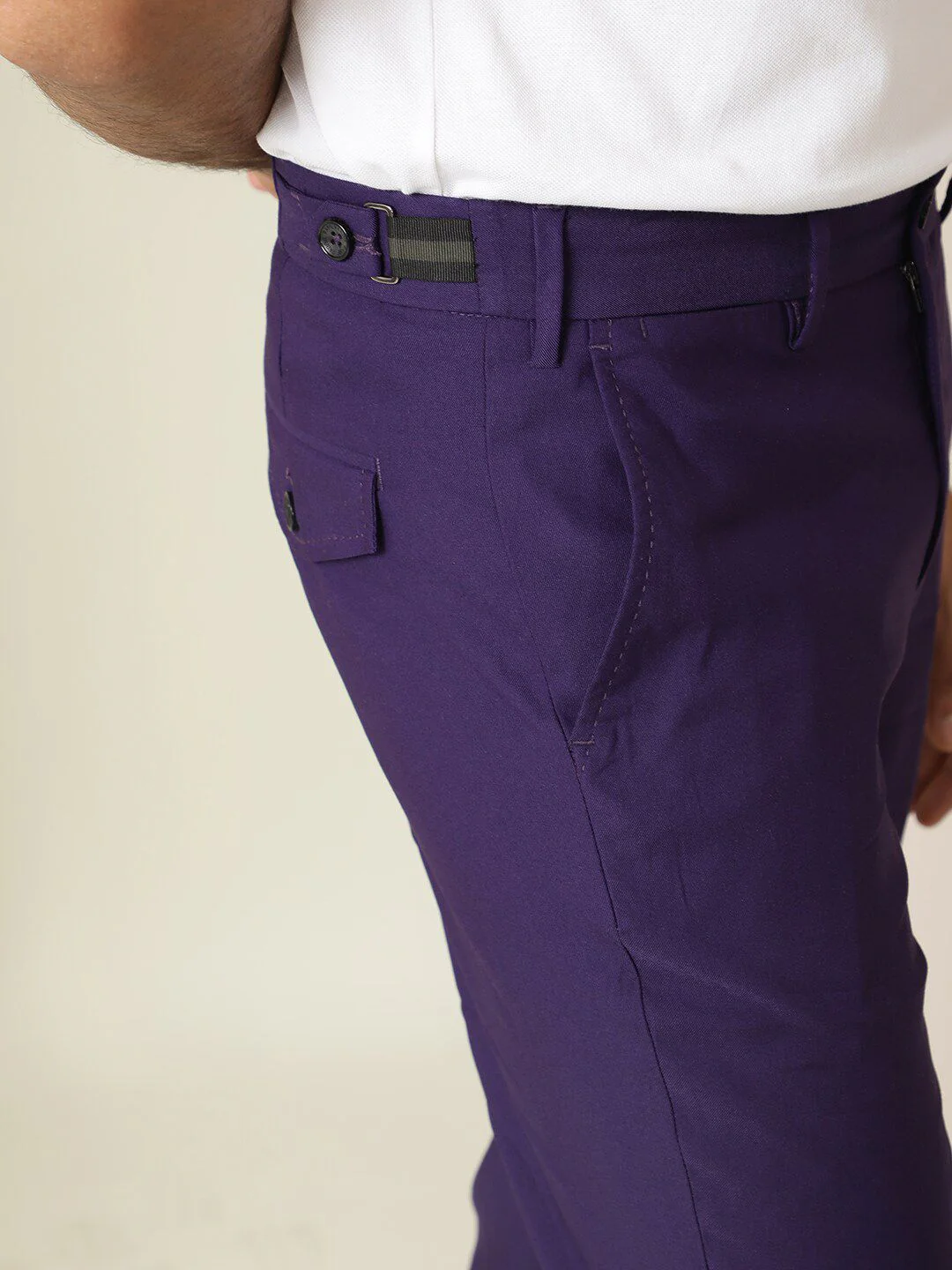 RARE RABBIT Glade Mid-Rise Slim Fit Trouser - Image 4