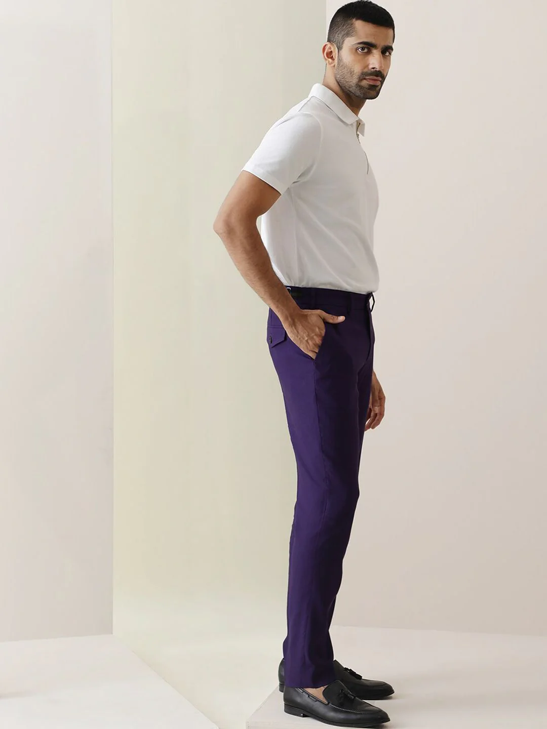 RARE RABBIT Glade Mid-Rise Slim Fit Trouser - Image 5