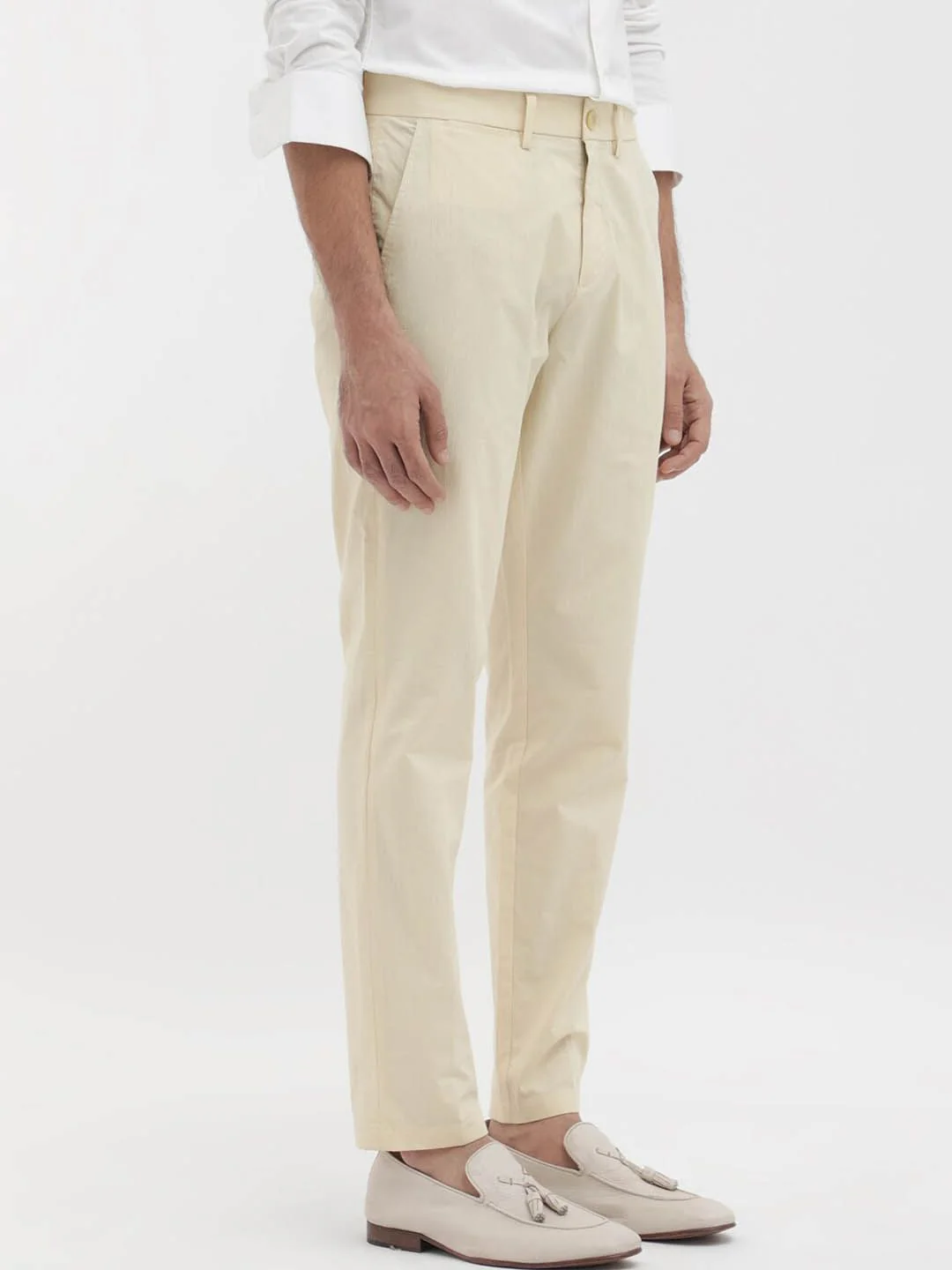 RARE RABBIT Harlow Mid-Rise Pure Cotton Regular Fit Trouser - Image 3