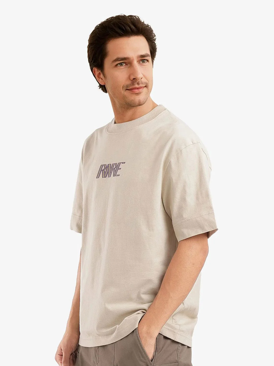 RARE RABBIT HARVE Men Typography Printed Round Neck Cotton Relaxed Fit T-shirt - Image 5